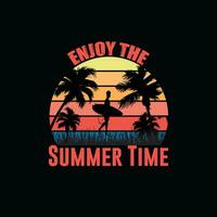 apreciar a verão verão tempo, criativo verão camiseta Projeto vetor