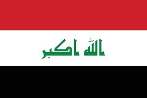 Iraque nacional bandeira. Iraque bandeira dentro a apropriado Razão vetor