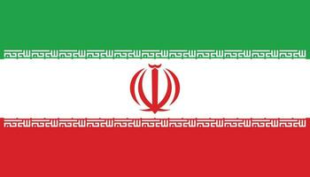 Eu corri nacional bandeira.iran bandeira dentro a apropriado Razão vetor