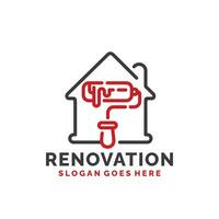 casa renovação logotipo Projeto vetor ilustração