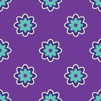 ano 2000 floral padronizar. engraçado funky retro flores fundo vetor