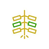 fogos de artifício ícone duocolor verde amarelo cor chinês Novo ano símbolo perfeito. vetor