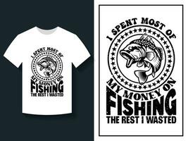 vetor pescaria tipografia camiseta, pescaria camisa modelo, pescaria vetor t camisa projeto, rio pescaria t camisa gráfico, camiseta Projeto com pescaria Cajado mar vintage estilo