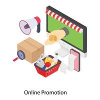 promoção e publicidade online vetor