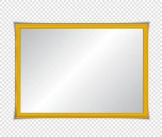 moldura brilhante ouro brilhante com sombras isoladas. borda realista de ouro luxo estilo vintage, foto, banner. ilustração - vetor