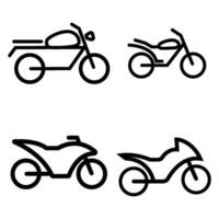 vetor de ícone de motocicleta