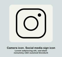 Câmera ícone. social meios de comunicação placa ícone. amostra cinzento Instagram logotipo. Câmera símbolo vetor ilustração.