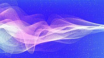 onda sonora digital violeta e conceito de onda terremoto, design para estúdio de música e ciência, ilustração vetorial vetor