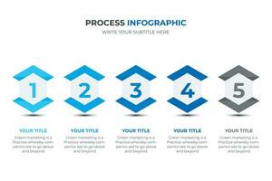 cinco passos seta gráfico deslizar modelo o negócio dados. gráfico, diagrama, Projeto. criativo conceito para infográfico, relatório. pode estar usava para tópicos gostar anúncio, troca, o negócio crescimento vetor