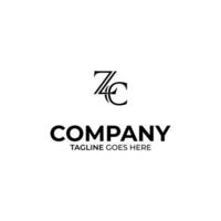 design de logotipo de letra zc vetor