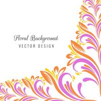 Ilustração decorativa floral design colorido vetor