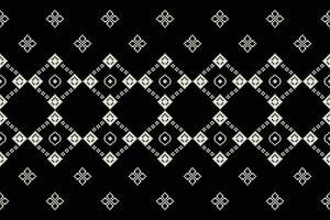 étnico geométrico tecido padronizar Cruz ponto.ikat bordado étnico oriental pixel padronizar Preto fundo. resumo,vetor,ilustração. textura,vestuário,quadro,decoração,motivos,seda papel de parede. vetor