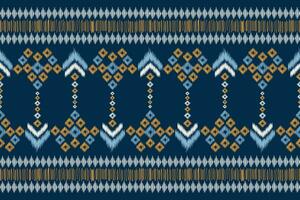 étnico ikat tecido padronizar geométrico estilo.africano ikat bordado étnico oriental padronizar azul fundo. resumo,illustration.texture,vestuário,quadro,decoração,tapete,motivo. vetor