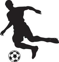 futebol jogador vetor silhueta ilustração