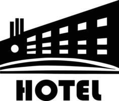 hotel logotipo vetor silhueta, hotel ícone vetor