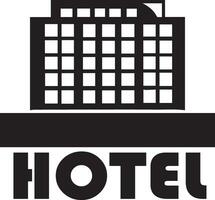 hotel logotipo vetor silhueta, hotel ícone vetor