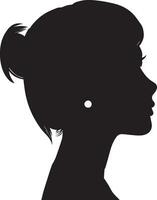 mulher perfil vetor silhueta ilustração