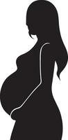 grávida mulher vetor silhueta ilustração