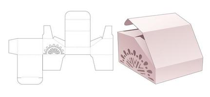 modelo de corte de molde para caixa de embalagem vetor