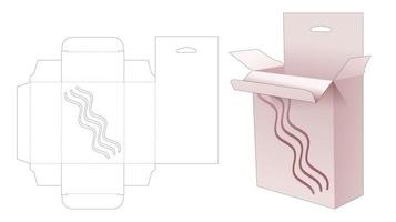 modelo de corte de molde para caixa de embalagem vetor