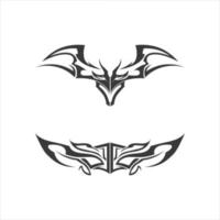 tribal preto, clássico, preto, étnico, ícone de tatuagem, ilustração vetorial logotipo de design vetor