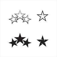 logotipo e design do modelo de ícone de estrela vetor