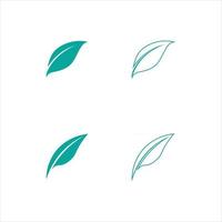folha de árvore e logotipos de planta da ecologia de folha de árvore verde vetor