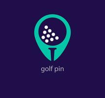 moderno golfe PIN logotipo. único cor transições. golfe torneio e equipe logotipo modelo. vetor. vetor