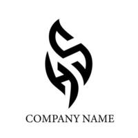 hs carta logotipo design.hs criativo inicial hs carta logotipo Projeto. hs criativo iniciais carta logotipo conceito. vetor