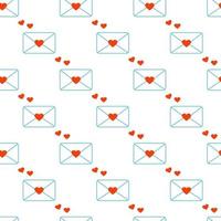 uma carta com uma declaração de amor sem costura padrão abstrato amor símbolo a mensagem vetor