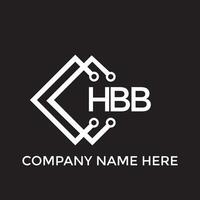 hbb carta logotipo design.hbb criativo inicial hbb carta logotipo Projeto. hbb criativo iniciais carta logotipo conceito. vetor