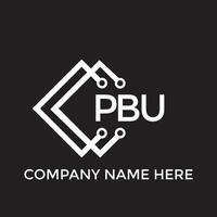 printpbu carta logotipo design.pbu criativo inicial pbu carta logotipo Projeto. pbu criativo iniciais carta logotipo conceito. vetor
