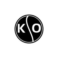 ko carta logotipo design.ko criativo inicial ko carta logotipo Projeto. ko criativo iniciais carta logotipo conceito. vetor