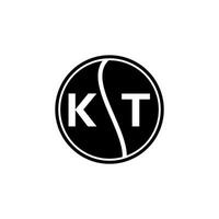 kt carta logotipo design.kt criativo inicial kt carta logotipo Projeto. kt criativo iniciais carta logotipo conceito. vetor