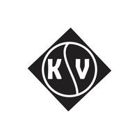 kv carta logotipo design.kv criativo inicial kv carta logotipo Projeto. kv criativo iniciais carta logotipo conceito. vetor