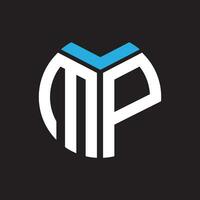 mp carta logotipo design.mp criativo inicial mp carta logotipo Projeto. mp criativo iniciais carta logotipo conceito. vetor
