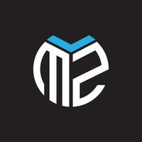 mz carta logotipo design.mz criativo inicial mz carta logotipo Projeto. mz criativo iniciais carta logotipo conceito. vetor