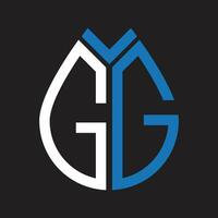 gg carta logotipo design.gg criativo inicial gg carta logotipo Projeto. gg criativo iniciais carta logotipo conceito. vetor
