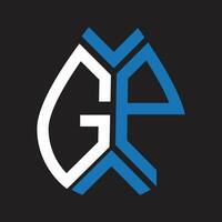 gp carta logotipo design.gp criativo inicial gp carta logotipo Projeto. gp criativo iniciais carta logotipo conceito. vetor