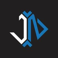 JN carta logotipo design.jn criativo inicial JN carta logotipo Projeto. JN criativo iniciais carta logotipo conceito. vetor