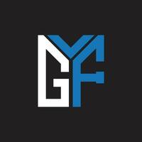 gf carta logotipo design.gf criativo inicial gf carta logotipo Projeto. gf criativo iniciais carta logotipo conceito. vetor