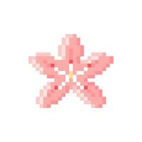 ilustração vetor gráfico do cereja flores dentro pixel arte estilo