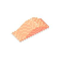 ilustração vetor gráfico do salmão filé dentro pixel arte estilo