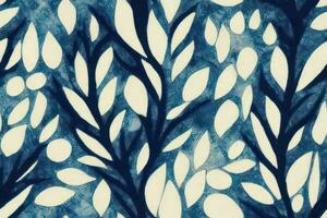 desenhando desatado na moda sem fim ilustração listra ornamentação étnica têxtil jardim lindo ornamental verão vetor sem fim botânico moda colorida ogee , pintura azul folhas pétala branco