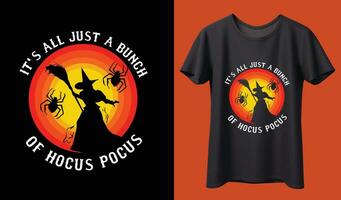 feliz Dia das Bruxas. modelo de design de t-shirt de halloween. modelo de design de camiseta feliz dia das bruxas fácil de imprimir para todos os fins para homens, mulheres e crianças vetor