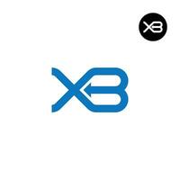 carta xb monograma logotipo Projeto vetor