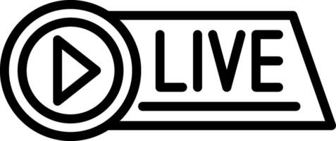 design de ícone vetorial de transmissão ao vivo vetor