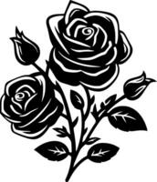 rosas - minimalista e plano logotipo - vetor ilustração