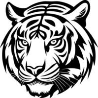 tigre, Preto e branco vetor ilustração