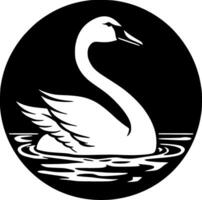 cisne, Preto e branco vetor ilustração